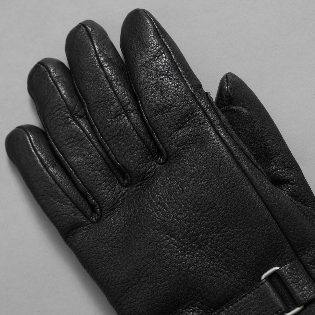 ISAMU KATAYAMA BACKLASH イサムカタヤマ バックラッシュ / ディアスキン モーターサイクルグローブ ロングタイプ 鹿革 / size M (BLACK) アクセサリー 123066-alm