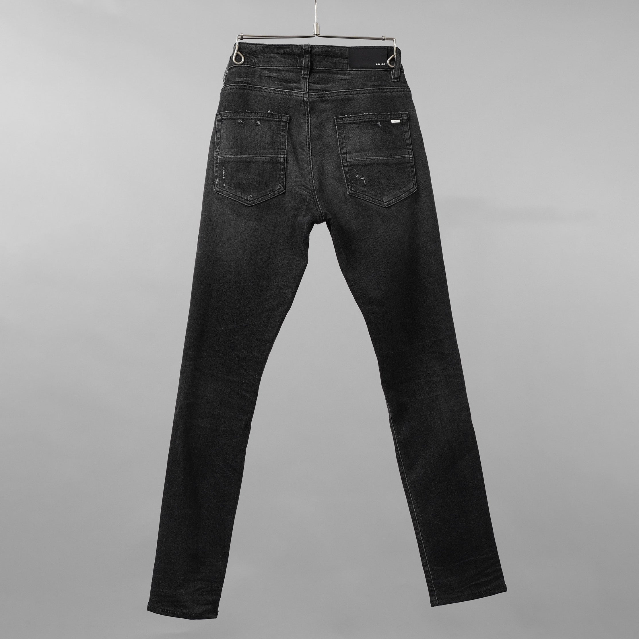 AMIRI アミリ / 美品 ブラッククラッシュスキニージーンズ デニム パンツ / size 30 (BLACK)