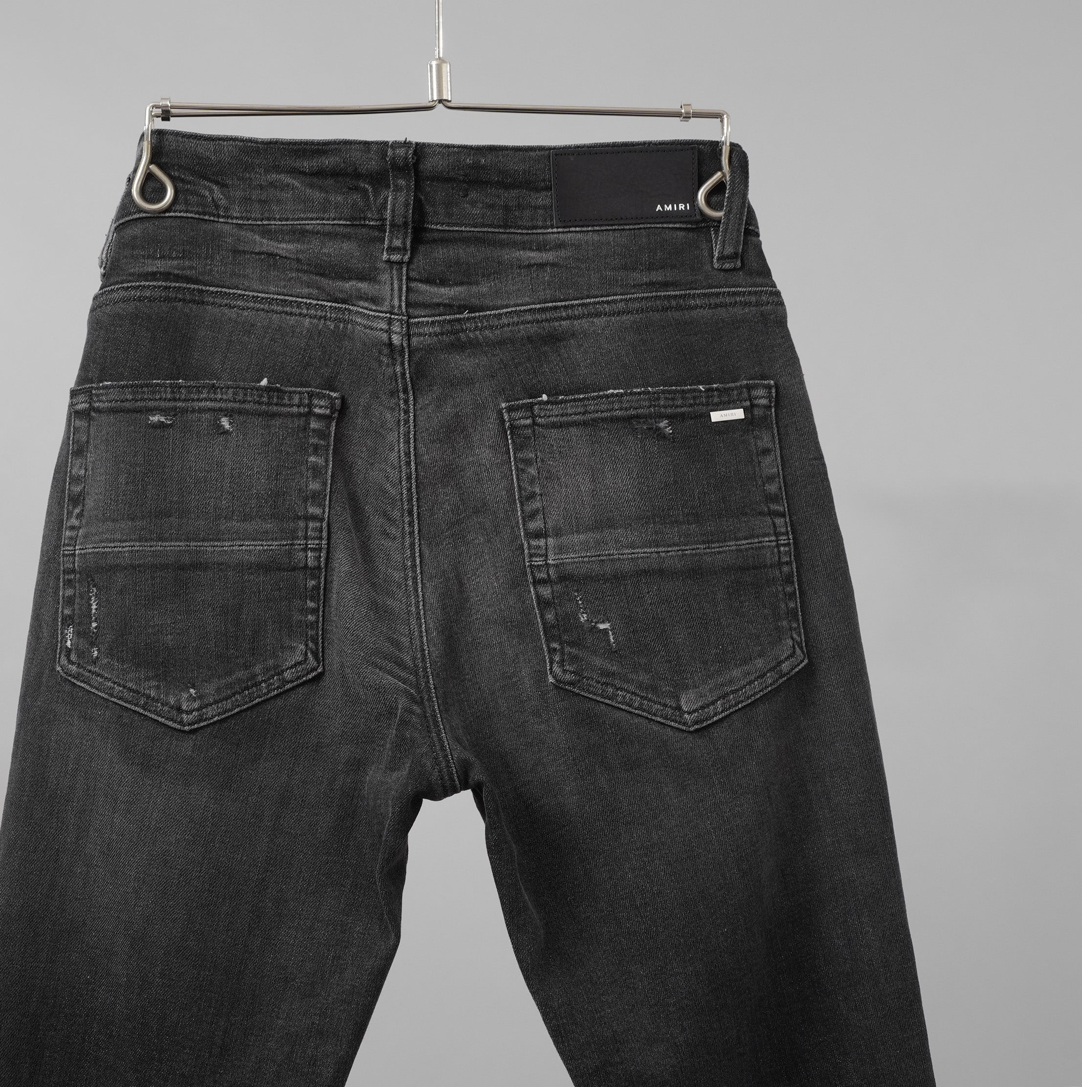 AMIRI アミリ / 美品 ブラッククラッシュスキニージーンズ デニム パンツ / size 30 (BLACK)