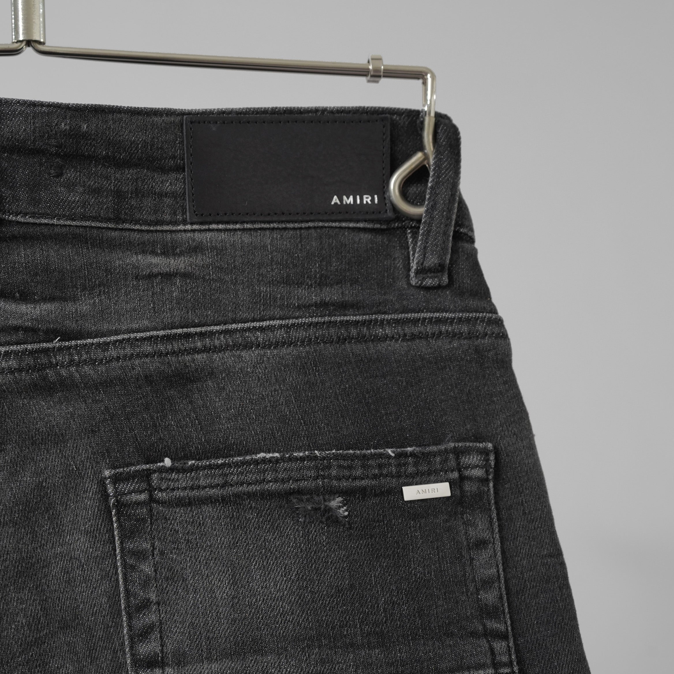 AMIRI アミリ / 美品 ブラッククラッシュスキニージーンズ デニム パンツ / size 30 (BLACK)