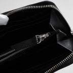 MAISON MARGIELA メゾンマルジェラ / 2023年製 グレイニーレザー製ラウンドファスナー 長財布 4ステッチ ジップアラウンド ウォレット アクセサリー / BLACK 123067-alm