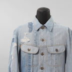 GREG LAUREN グレッグローレン / 18SS VINTAGE DENIM TRUCKER JACKET デニム ジャケット / FM018 DBLU / size 2 (INDIGO)