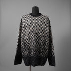 MM6 Maison Margiela メゾン マルジェラ / 25AW 美品ウール チェックニット / S52HL0051 /size S (BLACK/BEIGE）