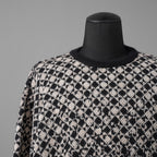 MM6 Maison Margiela メゾン マルジェラ / 25AW 美品ウール チェックニット / S52HL0051 /size S (BLACK/BEIGE）