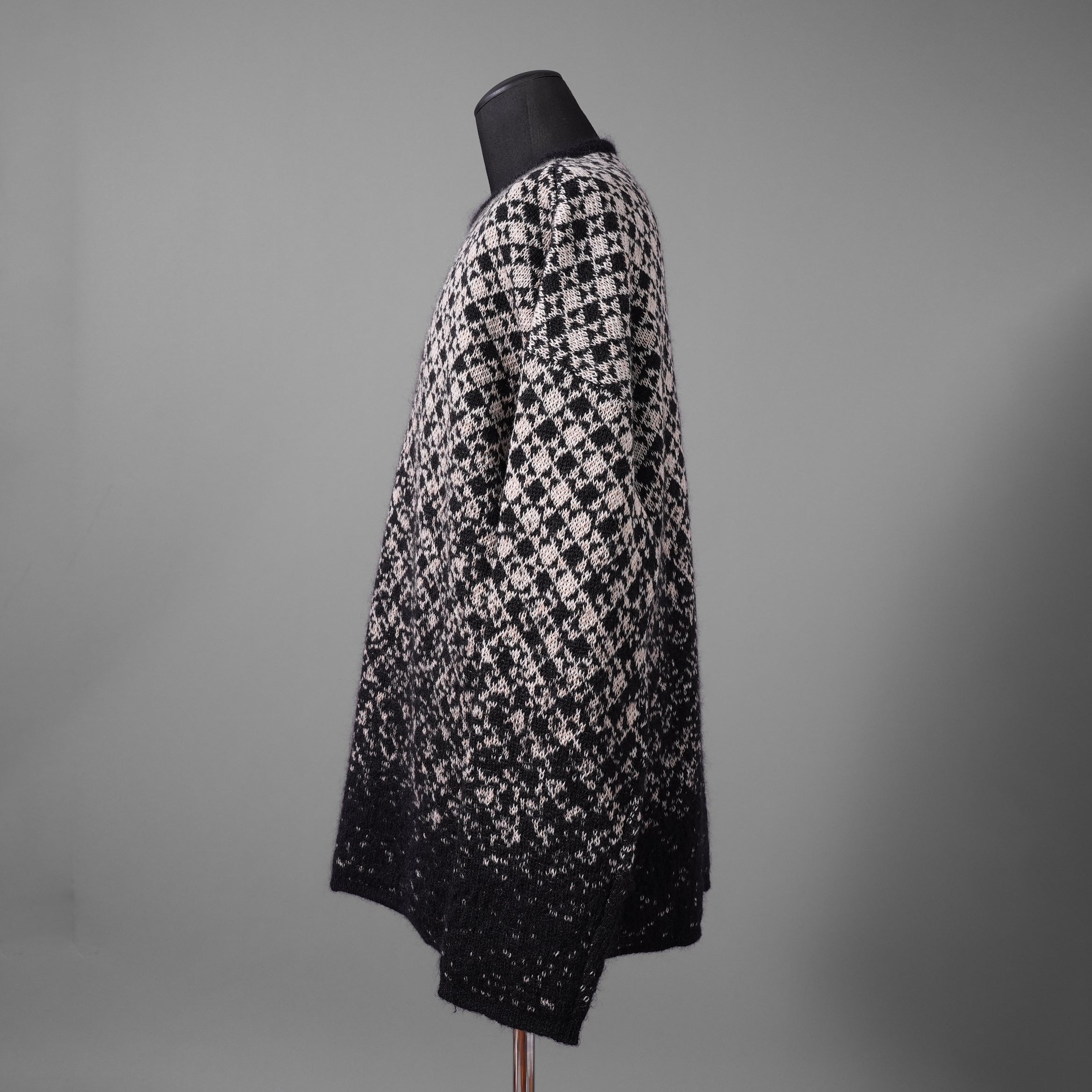 MM6 Maison Margiela メゾン マルジェラ / 25AW 美品ウール チェックニット / S52HL0051 /size S (BLACK/BEIGE）