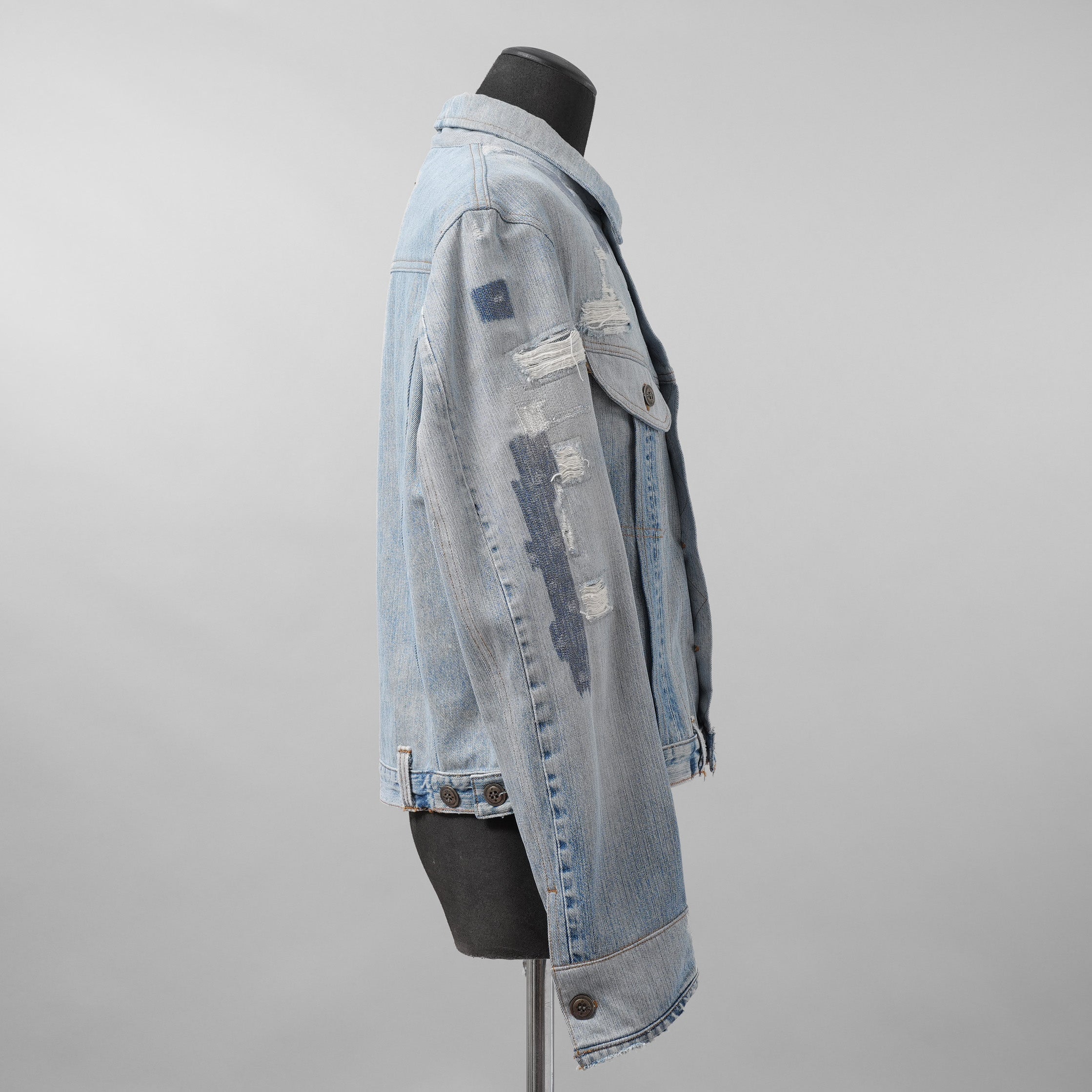 GREG LAUREN グレッグローレン / 18SS VINTAGE DENIM TRUCKER JACKET デニム ジャケット / FM018 DBLU / size 2 (INDIGO)