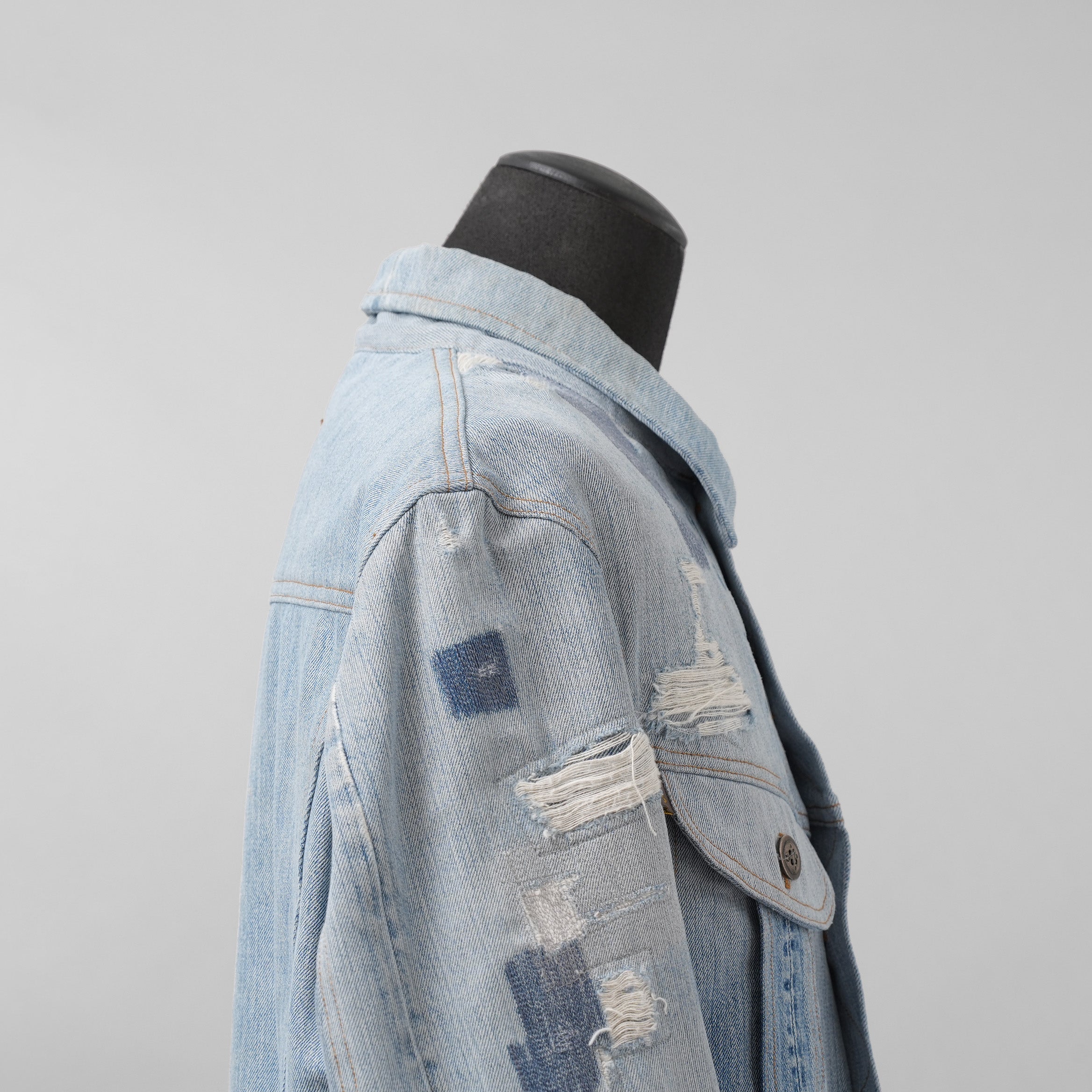 GREG LAUREN グレッグローレン / 18SS VINTAGE DENIM TRUCKER JACKET デニム ジャケット / FM018 DBLU / size 2 (INDIGO)