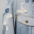GREG LAUREN グレッグローレン / 18SS VINTAGE DENIM TRUCKER JACKET デニム ジャケット / FM018 DBLU / size 2 (INDIGO)