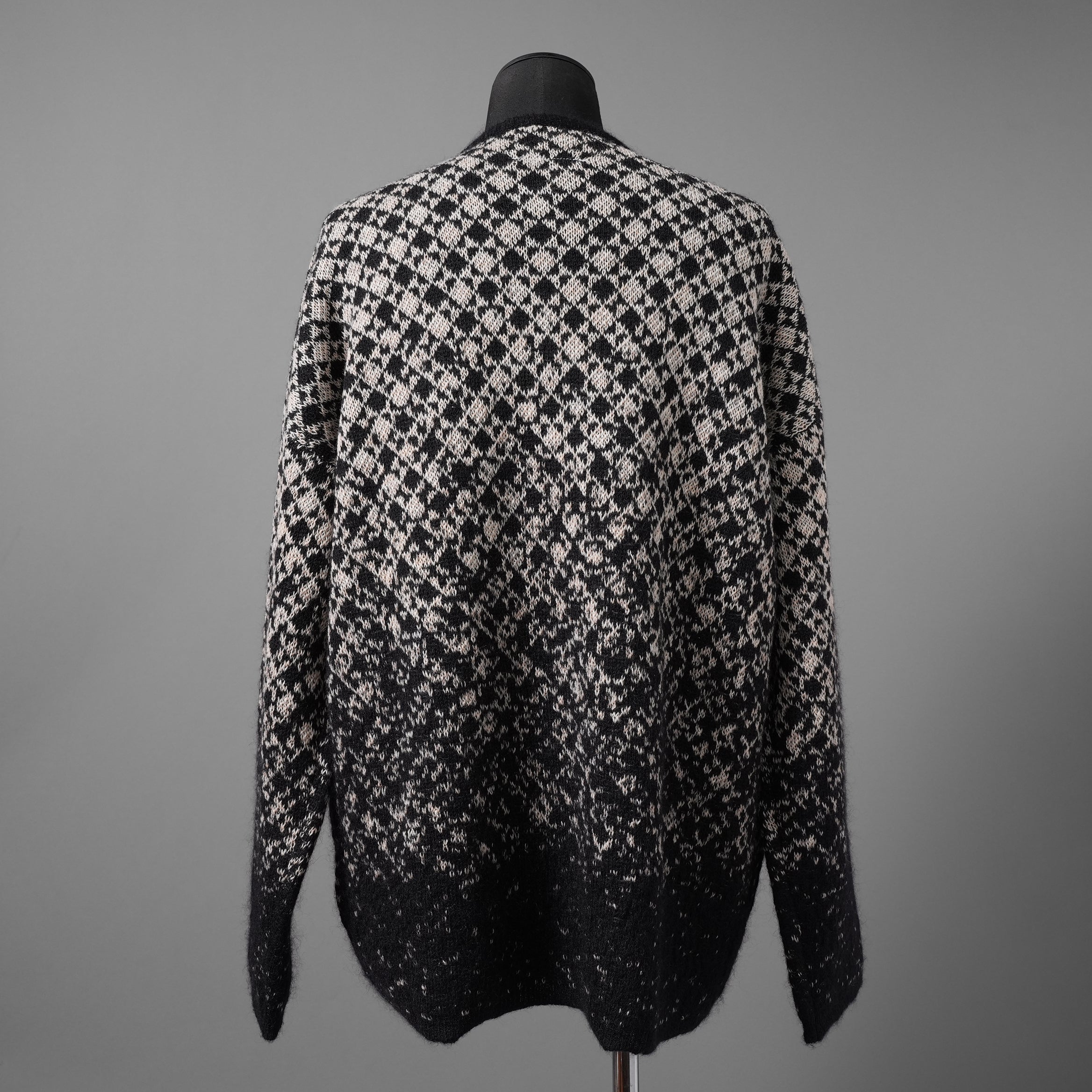 MM6 Maison Margiela メゾン マルジェラ / 25AW 美品ウール チェックニット / S52HL0051 /size S (BLACK/BEIGE）