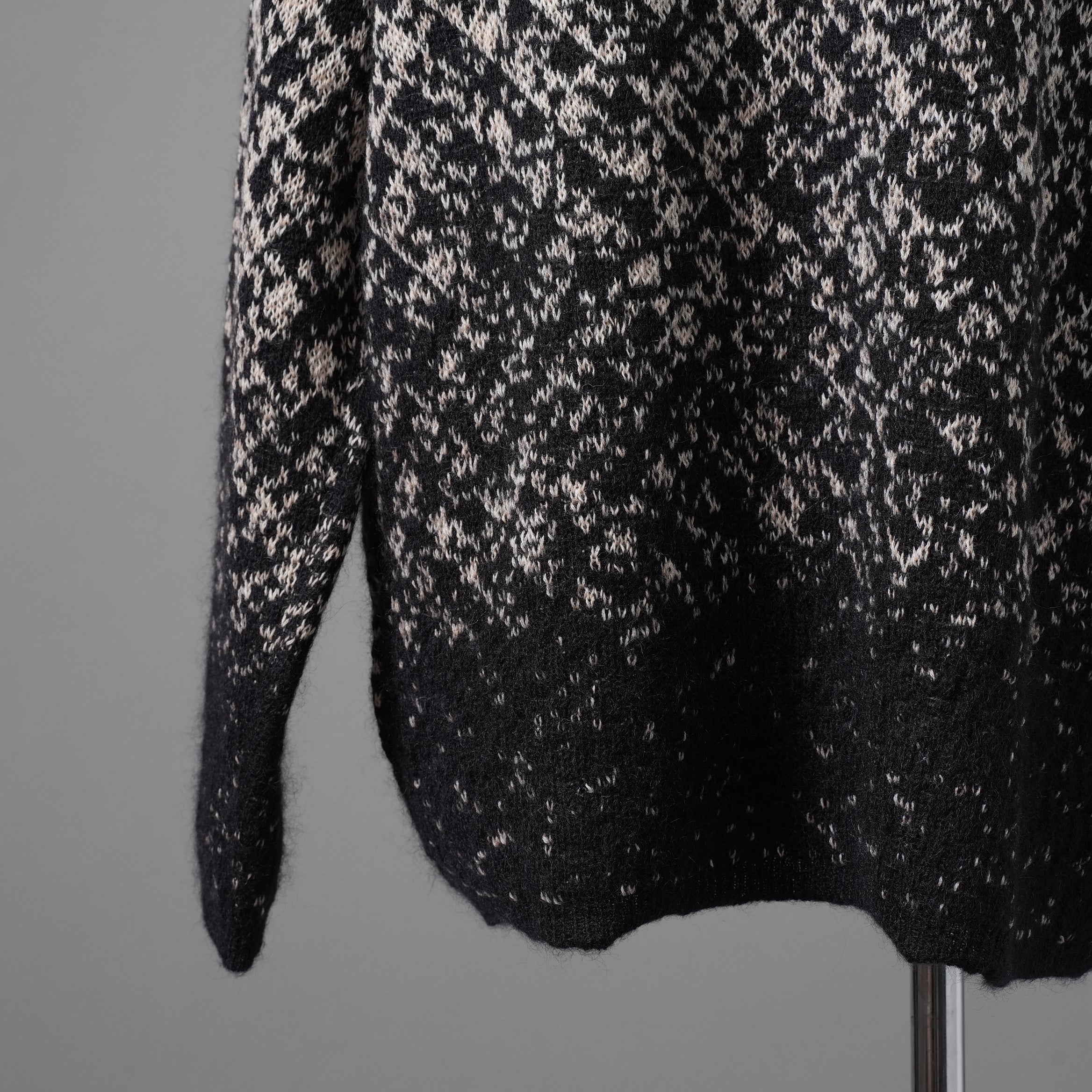 MM6 Maison Margiela メゾン マルジェラ / 25AW 美品ウール チェックニット / S52HL0051 /size S (BLACK/BEIGE）
