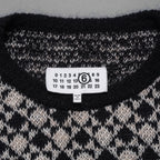 MM6 Maison Margiela メゾン マルジェラ / 25AW 美品ウール チェックニット / S52HL0051 /size S (BLACK/BEIGE）