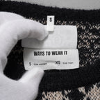 MM6 Maison Margiela メゾン マルジェラ / 25AW 美品ウール チェックニット / S52HL0051 /size S (BLACK/BEIGE）