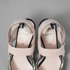 FENDI フェンディ / 美品 Colibrì コリブリ "Made to Order "スリングバック パンプス 85mm / size 35.5 (22.5cm) BEIGE × SILVER × GOLD レディース シューズ