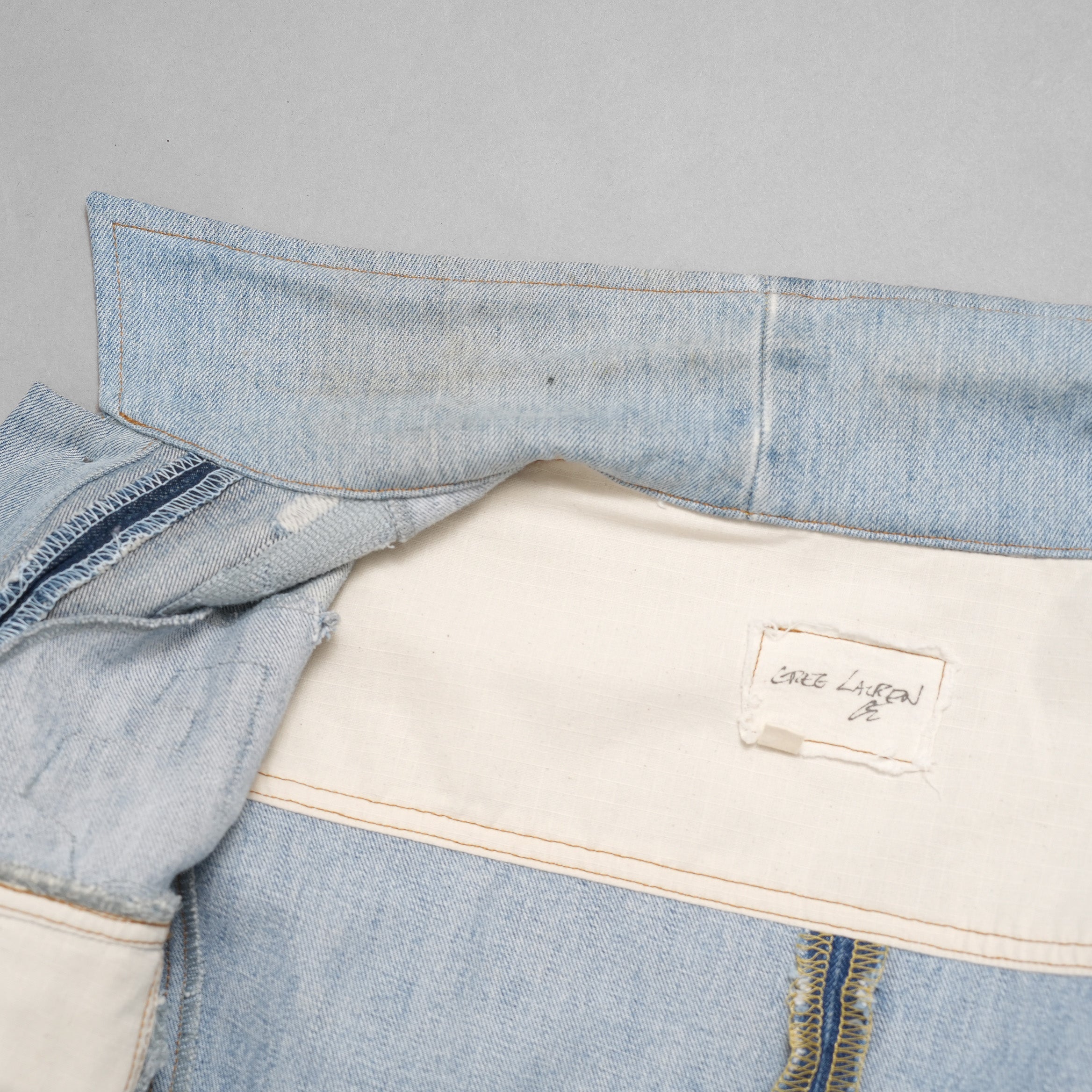 GREG LAUREN グレッグローレン / 18SS VINTAGE DENIM TRUCKER JACKET デニム ジャケット / FM018 DBLU / size 2 (INDIGO)