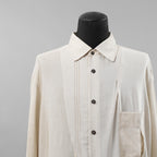 ZIGGY CHEN ジギーチェン / 美品 24AW Asymmetric Pleated Shirt アシンメトリー 長袖シャツ / size 46 (WHITE)