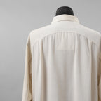 ZIGGY CHEN ジギーチェン / 美品 24AW Asymmetric Pleated Shirt アシンメトリー 長袖シャツ / size 46 (WHITE)