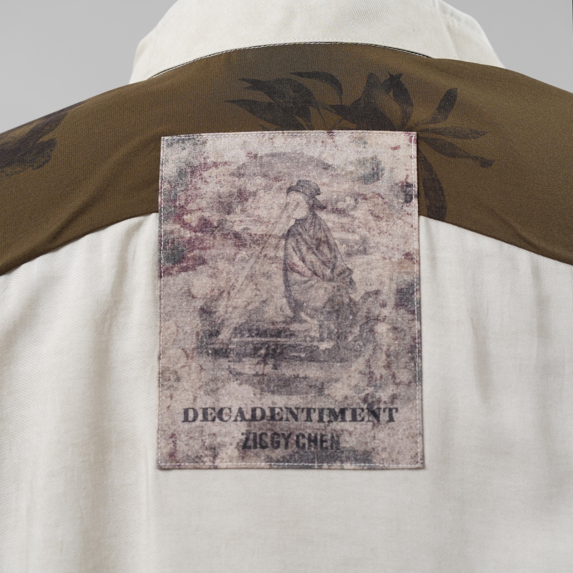 ZIGGY CHEN ジギーチェン / 美品 24AW Asymmetric Pleated Shirt アシンメトリー 長袖シャツ / size 46 (WHITE)