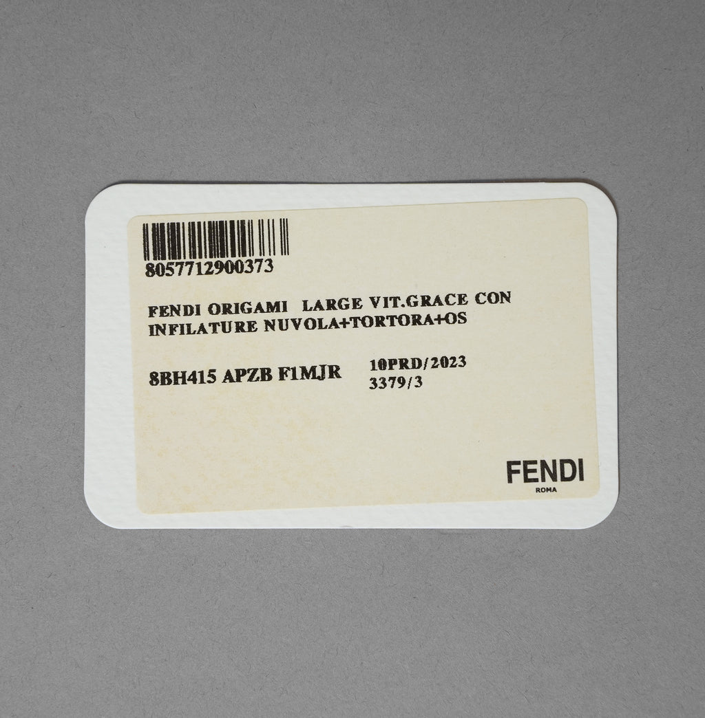 FENDI フェンディ / 美品 23AW オリガミ ラージ インターレース レザー トートバッグ / 8BH415 APZB F1MJR / SAND レディース 352178-izm