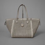 FENDI フェンディ / 美品 23AW オリガミ ラージ インターレース レザー トートバッグ / 8BH415 APZB F1MJR / SAND レディース 352178-izm