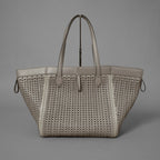 FENDI フェンディ / 美品 23AW オリガミ ラージ インターレース レザー トートバッグ / 8BH415 APZB F1MJR / SAND レディース 352178-izm