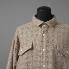 SHARE SPIRIT シェアスピリット / 美品 オーバーサイズ ツイードジャケット / FA2008 / size S (BEIGE)