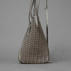 FENDI フェンディ / 美品 23AW オリガミ ラージ インターレース レザー トートバッグ / 8BH415 APZB F1MJR / SAND レディース 352178-izm