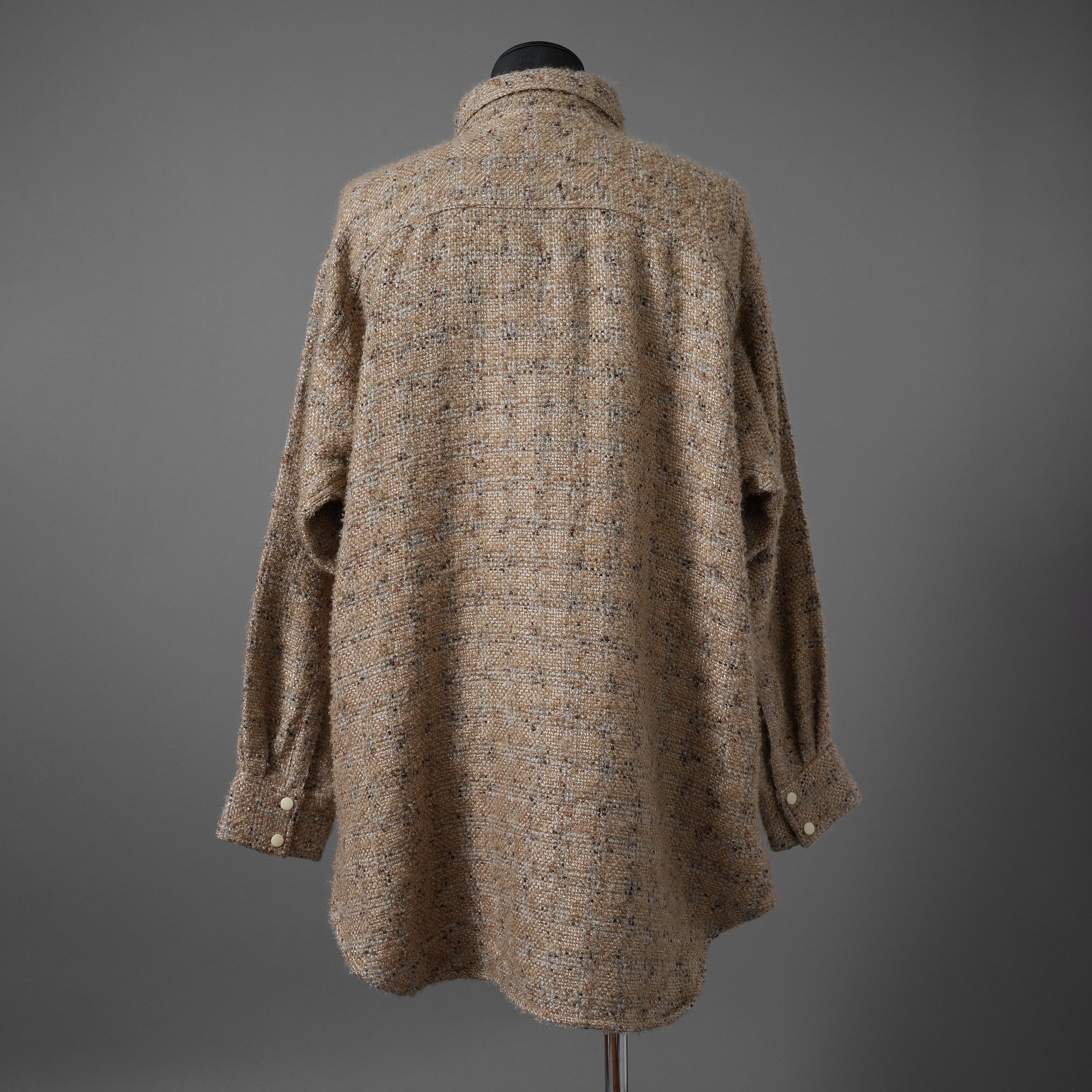 SHARE SPIRIT シェアスピリット / 美品 オーバーサイズ ツイードジャケット / FA2008 / size S (BEIGE)