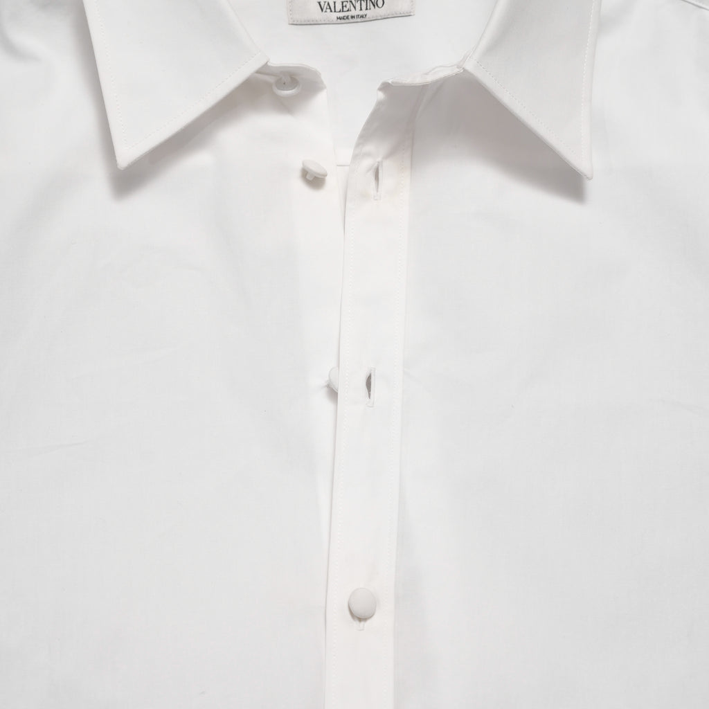 Valentino Garavani ヴァレンティノ ガラヴァーニ / 20SS ロングシャツ 長袖シャツ / TV0ABE404WW / size 38 (WHITE)