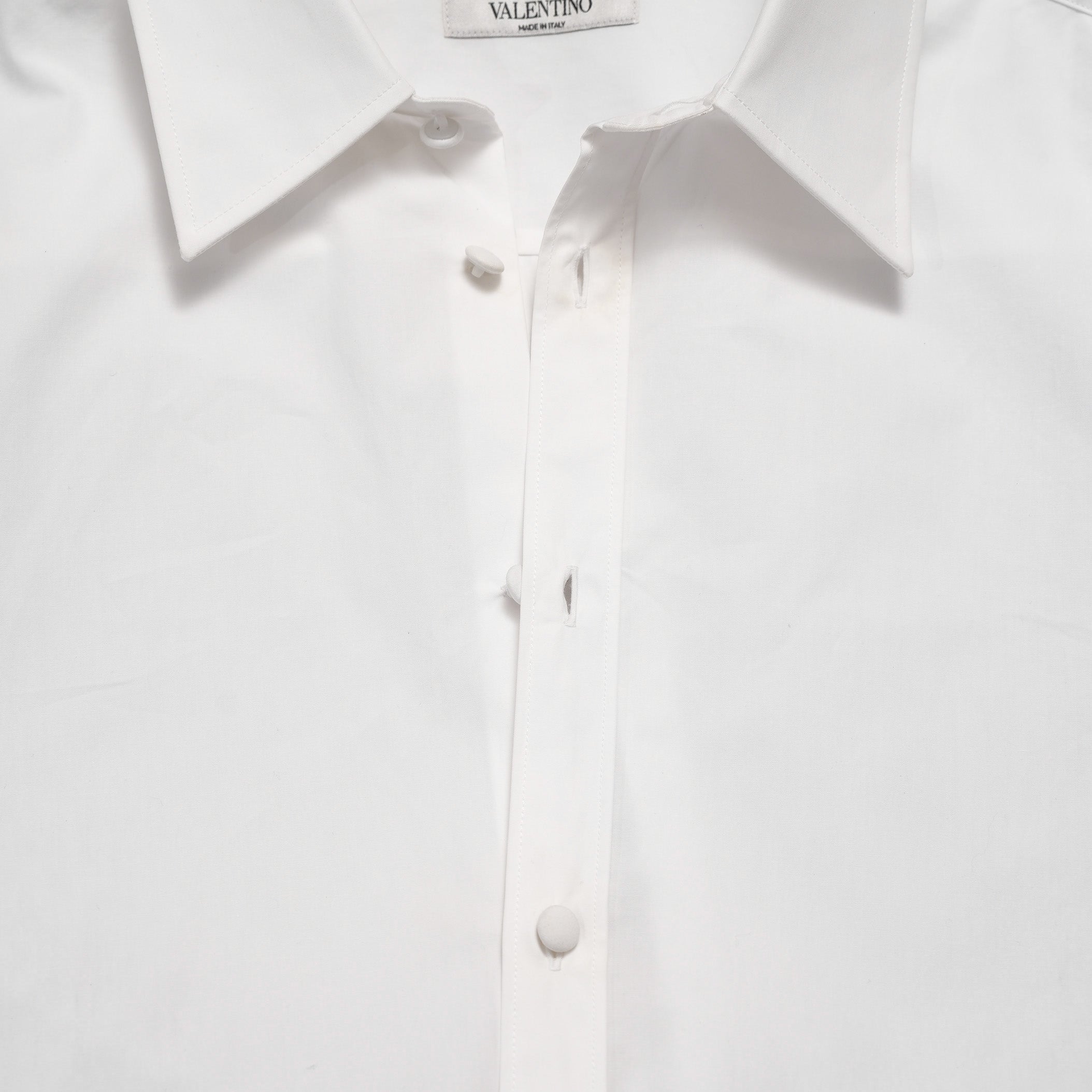Valentino Garavani ヴァレンティノ ガラヴァーニ / 20SS ロングシャツ 長袖シャツ / TV0ABE404WW / size 38 (WHITE)