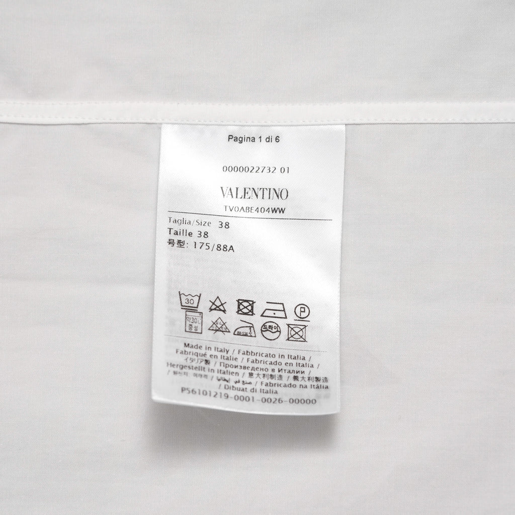 Valentino Garavani ヴァレンティノ ガラヴァーニ / 20SS ロングシャツ 長袖シャツ / TV0ABE404WW / size 38 (WHITE)