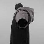 incarnation インカネーション / 美品 19SS HOODIE CUT&SAWN RAGLAN FRENCH SLEEVE 半袖Tシャツ パーカー / 31885-3360 / size M (BLACK×GRAY)