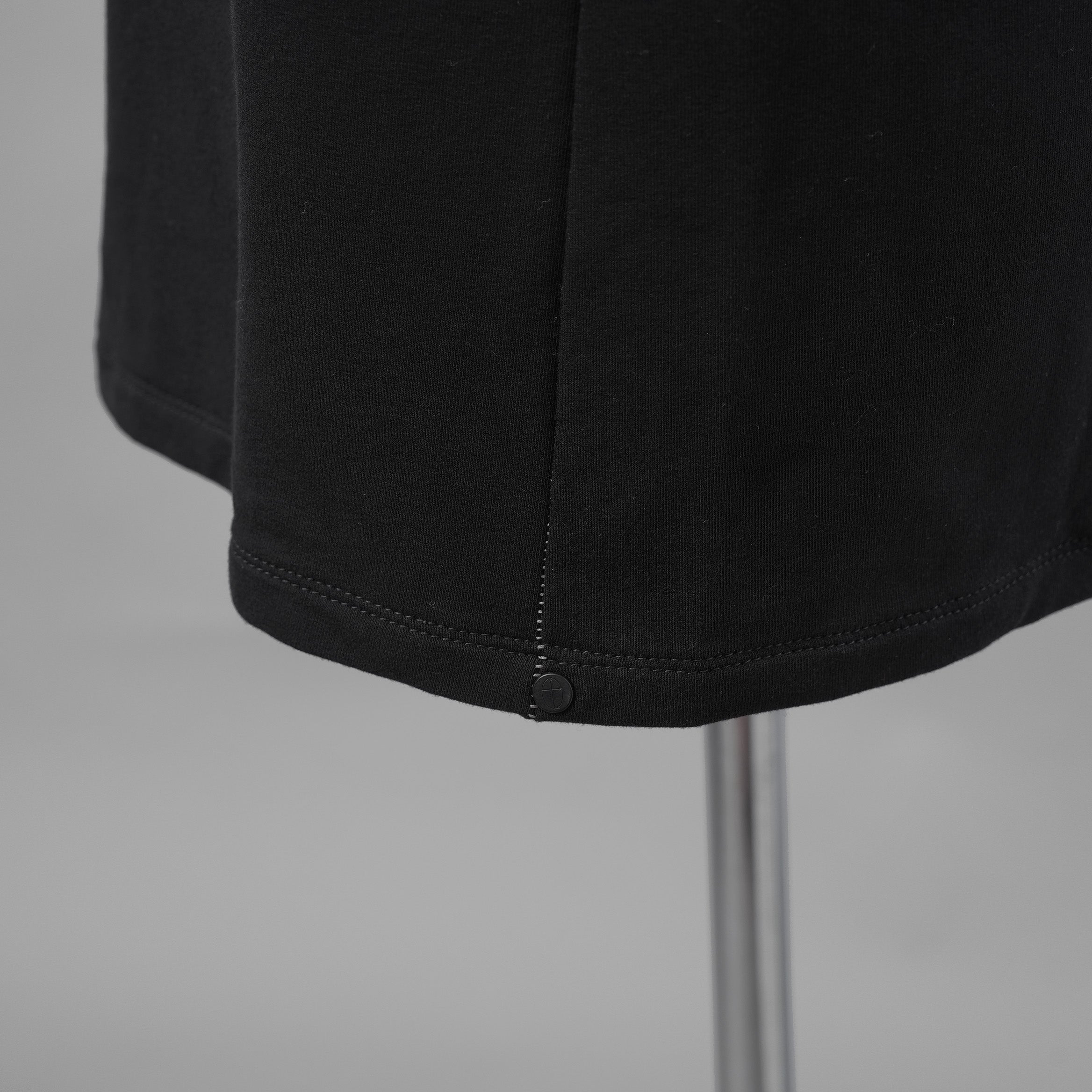incarnation インカネーション / 美品 19SS HOODIE CUT&SAWN RAGLAN FRENCH SLEEVE 半袖Tシャツ パーカー / 31885-3360 / size M (BLACK×GRAY)