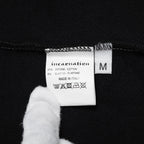 incarnation インカネーション / 美品 19SS HOODIE CUT&SAWN RAGLAN FRENCH SLEEVE 半袖Tシャツ パーカー / 31885-3360 / size M (BLACK×GRAY)