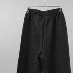 ANDREA&Co. アンドレアアンドコー / 美品 ラメ ツイード ライン パンツ / size FREE (BLACK) レディース