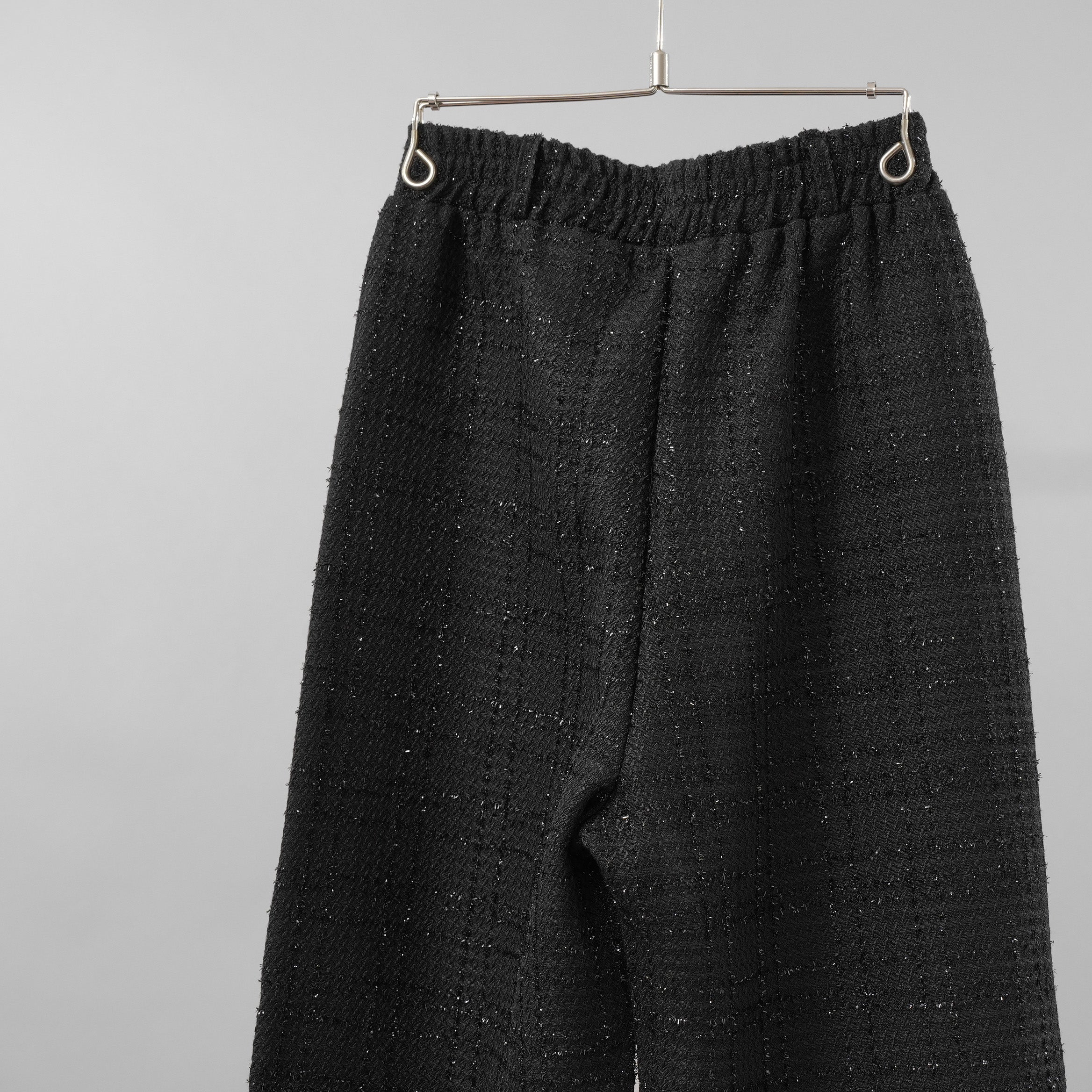 ANDREA&Co. アンドレアアンドコー / 美品 ラメ ツイード ライン パンツ / size FREE (BLACK) レディース