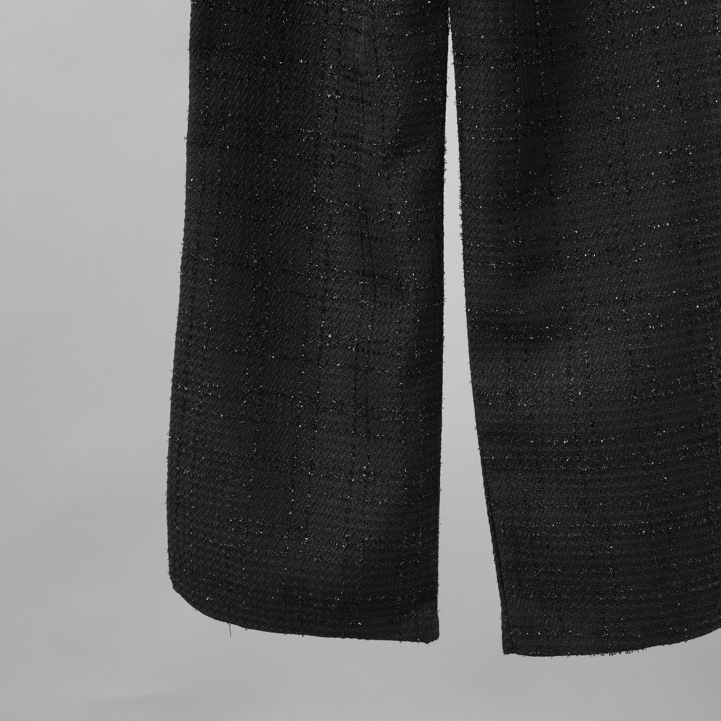 ANDREA&Co. アンドレアアンドコー / 美品 ラメ ツイード ライン パンツ / size FREE (BLACK) レディース