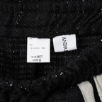 ANDREA&Co. アンドレアアンドコー / 美品 ラメ ツイード ライン パンツ / size FREE (BLACK) レディース