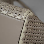 FENDI フェンディ / 美品 23AW オリガミ ラージ インターレース レザー トートバッグ / 8BH415 APZB F1MJR / SAND レディース 352178-izm