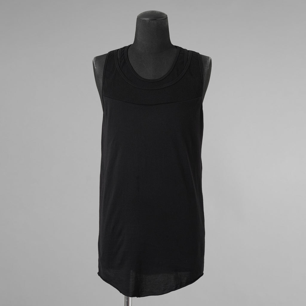 JULIUS ユリウス / 美品 25SS Cotton Jersey Switching Tank Top タンクトップ / 899CUM4 / size 3 (BLACK) 352183-in-ue