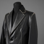 MM6 Maison Margiela メゾン マルジェラ / 22AW 美品 レザー 2Bテーラードジャケット / S62BN0063 / size 44 (BLACK)