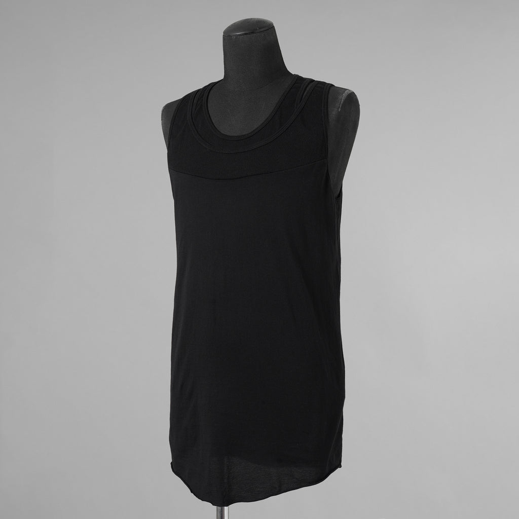 JULIUS ユリウス / 美品 25SS Cotton Jersey Switching Tank Top タンクトップ / 899CUM4 / size 3 (BLACK) 352183-in-ue
