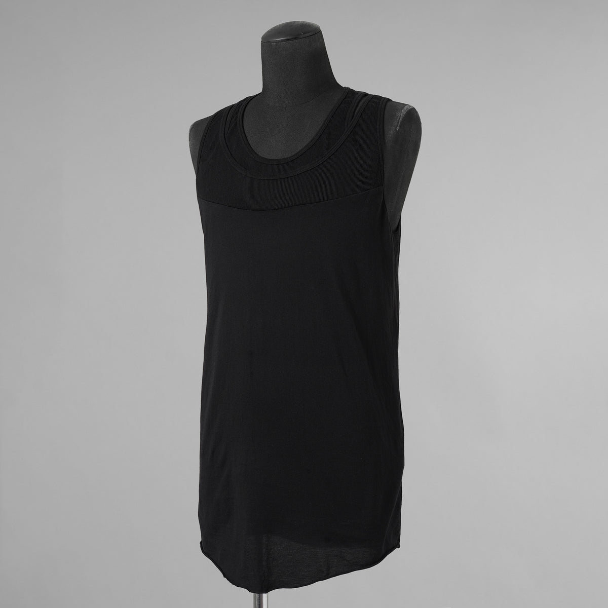 JULIUS ユリウス / 美品 25SS Cotton Jersey Switching Tank Top タンクトップ / 899CUM4 / size 3 (BLACK) 352183-in-ue