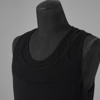 JULIUS ユリウス / 美品 25SS Cotton Jersey Switching Tank Top タンクトップ / 899CUM4 / size 3 (BLACK) 352183-in-ue