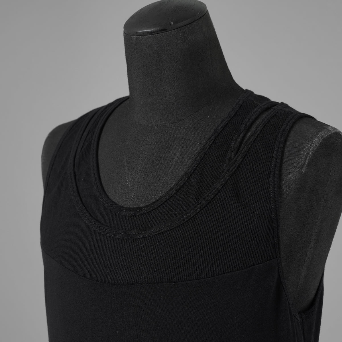 JULIUS ユリウス / 美品 25SS Cotton Jersey Switching Tank Top タンクトップ / 899CUM4 / size 3 (BLACK) 352183-in-ue