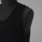 JULIUS ユリウス / 美品 25SS Cotton Jersey Switching Tank Top タンクトップ / 899CUM4 / size 3 (BLACK) 352183-in-ue