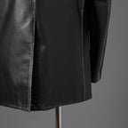 MM6 Maison Margiela メゾン マルジェラ / 22AW 美品 レザー 2Bテーラードジャケット / S62BN0063 / size 44 (BLACK)