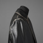 MM6 Maison Margiela メゾン マルジェラ / 22AW 美品 レザー 2Bテーラードジャケット / S62BN0063 / size 44 (BLACK)