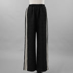 ANDREA&Co. アンドレアアンドコー / 美品 ラメ ツイード ライン パンツ / size FREE (BLACK) レディース