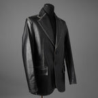 MM6 Maison Margiela メゾン マルジェラ / 22AW 美品 レザー 2Bテーラードジャケット / S62BN0063 / size 44 (BLACK)