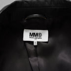 MM6 Maison Margiela メゾン マルジェラ / 22AW 美品 レザー 2Bテーラードジャケット / S62BN0063 / size 44 (BLACK)
